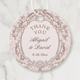 Klassische Vintage RahmenWedding Geschenkanhänger