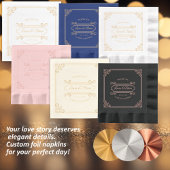 Klassische Vintage RahmenWedding Servietten Mit Folie