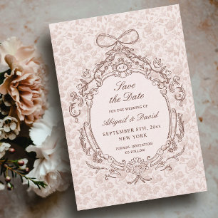 Klassische Vintage RahmenWedding speichert das Dat Save The Date