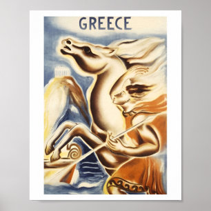 Klassische Vintage-Reiseplakate aus Griechenland Poster