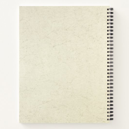 Klassische Vintage Rosa Gallica Notizblock (Rückseite)