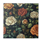 Klassische Vintage Rose Fliesen für die Küche der  (Vorderseite)