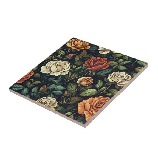 Klassische Vintage Rose Fliesen für die Küche der  (Seite)