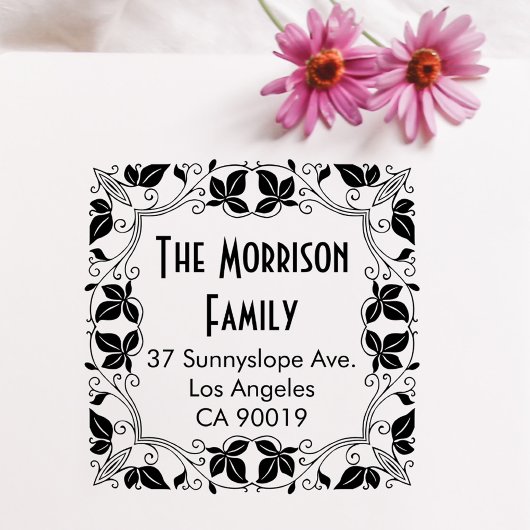 Klassische Vintage Rücksendeadresse Gummistempel