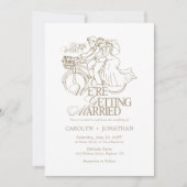 Klassische Vintage Rustikale Monogramm-Hochzeit Einladung (Vorderseite)