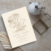 Klassische Vintage Rustikale Monogramm-Hochzeit Einladung