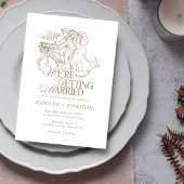 Klassische Vintage Rustikale Monogramm-Hochzeit Einladung