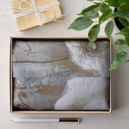 Klassische Vintage, rustikale, weiße Pflaumen Seidenpapier (Geschenk)