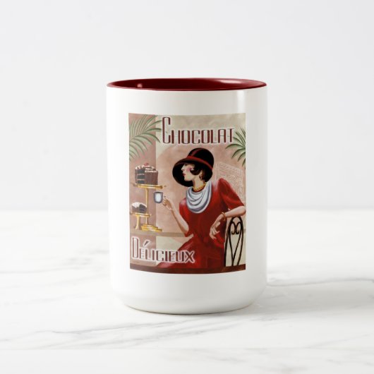 Klassische Vintage Schokolade Lover Tasse (Mittel)