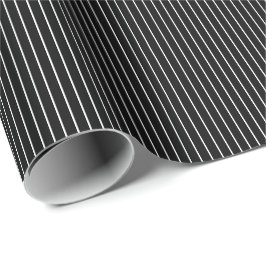 Klassische Vintage Schwarzweiß-Streifen Geschenkpapier