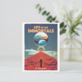 Klassische Vintage Science Fiction Pulp Book Cover Postkarte (Stehend Vorderseite)