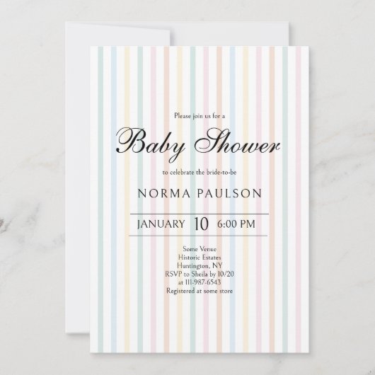 Klassische Vintage Striptendusche Einladung (Vorderseite)