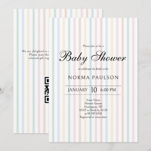 Klassische Vintage Striptendusche Einladung (Vorne/Hinten)