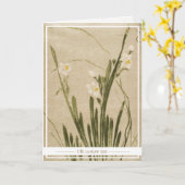 Klassische Vintage Sumi-e-japanische Blume Karte (Gelbe Blume)