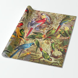 Klassische Vintage tropische Vogelwelten Geschenkpapier