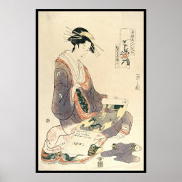 Klassische Vintage ukiyo-e geisha japanese lady ar Poster