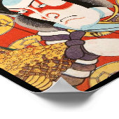 Klassische Vintage ukiyo-e kabuki samurai Utagawa  Poster (Ecke)