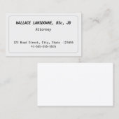 Klassische, Vintage und altmodische Visitenkarte (Vorne/Hinten)