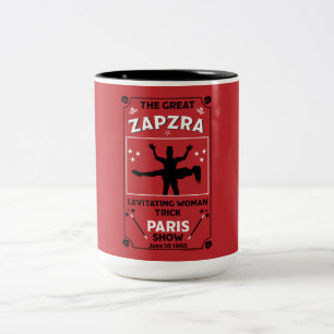 Klassische Vintage viktorianische Magic Show Zweifarbige Tasse