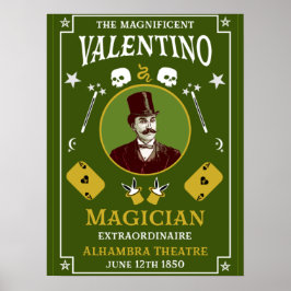 Klassische Vintage viktorianische Magie Illusionis Poster