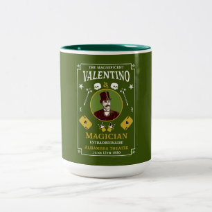 Klassische Vintage viktorianische Magie Illusionis Zweifarbige Tasse