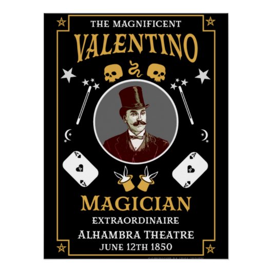 Klassische Vintage viktorianische Zauberposter Poster (Vorderseite)