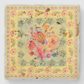 Klassische vintage Wasserfarbe florale künstlerisc Steinuntersetzer