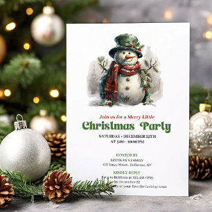 Klassische vintage Weihnachtsmann-Schnee-Party-Ein Einladung