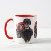 Klassische Vintage Winterbilder für Autos Tasse (Links)