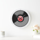 Klassische Vinyl Record Turntable LP Wall Clock Große Wanduhr (Zuhause)