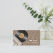 Klassische Vinylaufzeichnungs-Verein Visitenkarte (Stehend Vorderseite)