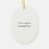 Klassische Violine und Bow Personalisiert Black Keramik Ornament (Hinten)