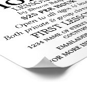 Klassische Violine, Violingunterricht Werbung Poster (Ecke)