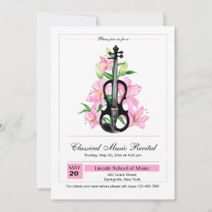 Klassische Violineinladung Einladung