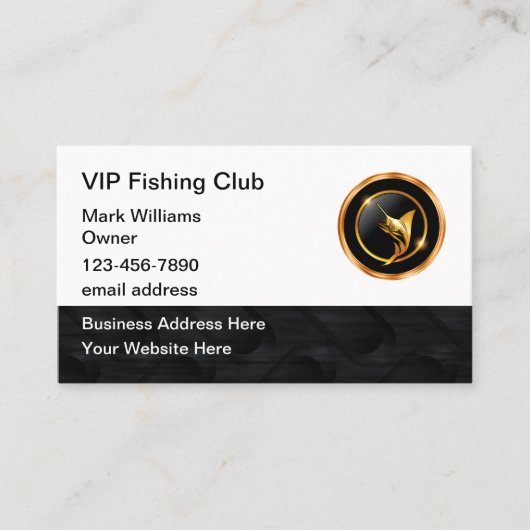Klassische VIP Fishing Club Business Cards Visitenkarte (Vorderseite)