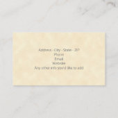 Klassische Visitenkarte aus Naturbelag (Rückseite)