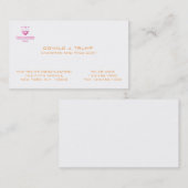 Klassische Visitenkarte der Replik von Donald (Vorne/Hinten)