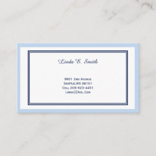 Klassische Visitenkarte mit Rahmen Telefonnummerkarte