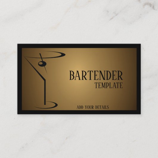 Klassische Visitenkarten für Barkeeper Visitenkarte (Vorderseite)