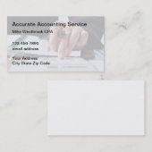 Klassische Visitenkarten für Berufliche Rechnungsf Visitenkarte (Vorne/Hinten)