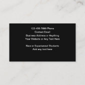 Klassische Visitenkarten für Fluglehrer Visitenkarte (Rückseite)