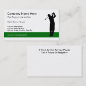 Klassische Visitenkarten für Golf Business Visitenkarte (Vorne/Hinten)