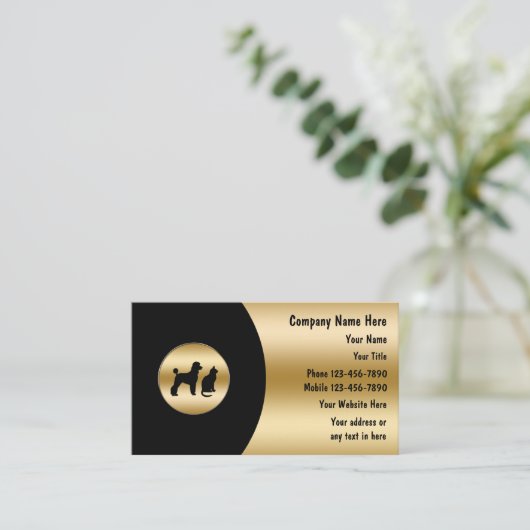 Klassische Visitenkarten für Haustiere Visitenkarte (Stehend Vorderseite)
