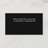 Klassische Visitenkarten für Haustiere Visitenkarte (Rückseite)