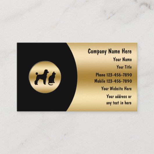 Klassische Visitenkarten für Haustiere Visitenkarte (Vorderseite)