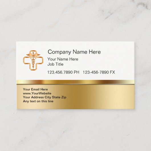 Klassische Visitenkarten für medizinische Symbole Visitenkarte (Vorderseite)