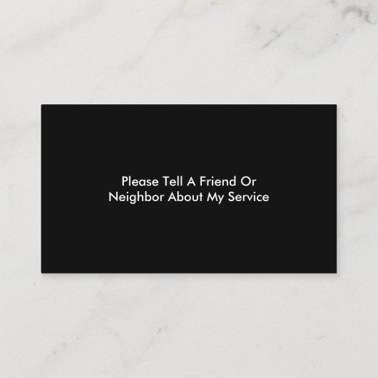 Klassische Visitenkarten Visitenkarte (Rückseite)