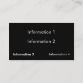 Klassische Visitenkarten Visitenkarte (Rückseite)