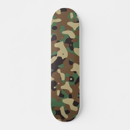 Klassische Waldmuster-Camouflage Skateboard (Vorne)