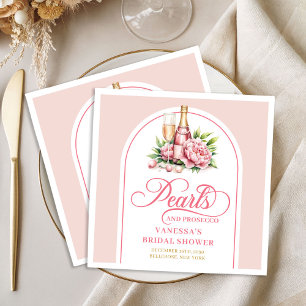 Klassische Wasserfarbe Rosa und Gold Party Serviet Serviette